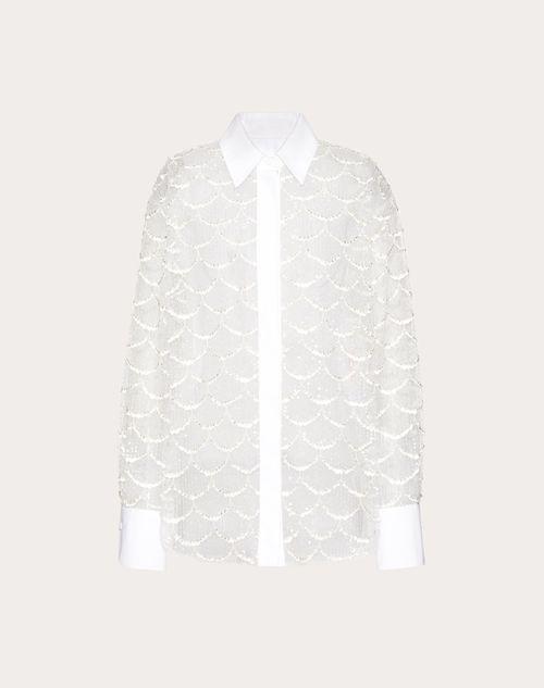 EMBROIDERED TULLE ILLUSIONE SHIRT product image