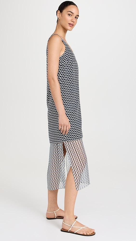 La Ligne Silk Midi Dress with Chiffon Layer | Shopbop Product Image