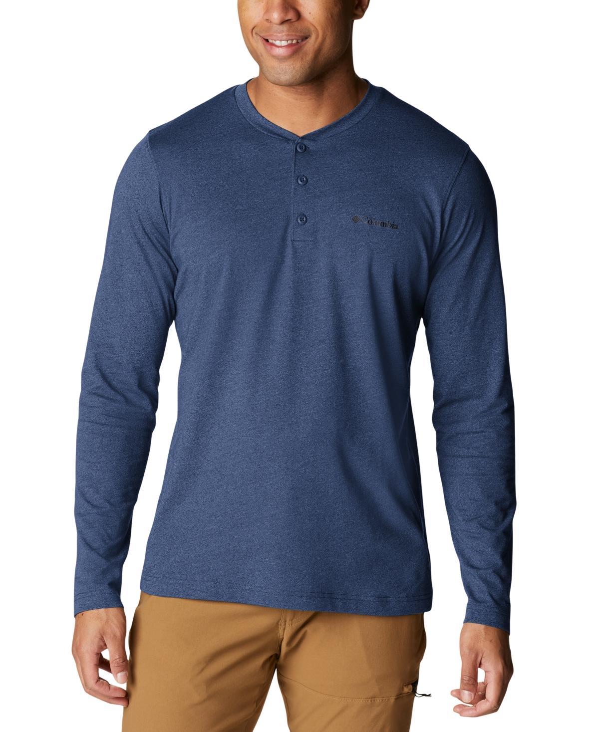 Columbia Mens Thistletown Hills Logo Graphic Long-Sleeve Tech Henley Product Image