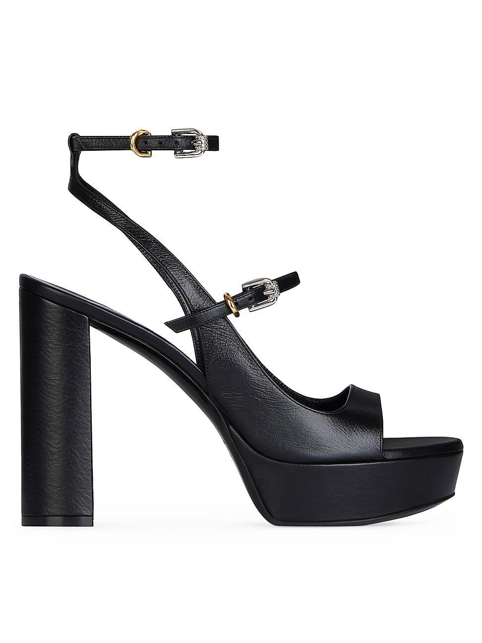 Womens Voyou Platform Sandals In Leather Product Image