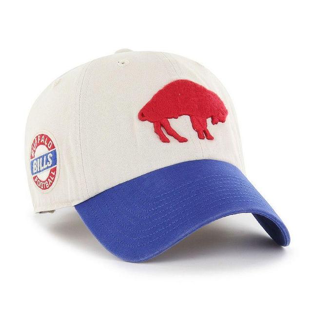 Mens 47 Cream/Royal Buffalo Bills Sidestep Clean Up Adjustable Hat Product Image