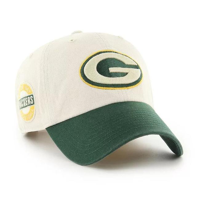 Mens 47 Cream/Green Green Bay Packers Sidestep Clean Up Adjustable Hat Product Image