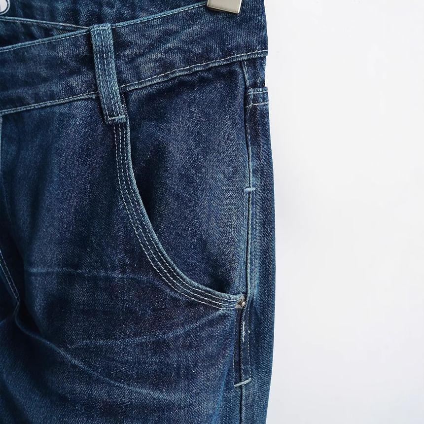 High Rise Washed Wide Leg Jeans Product Image