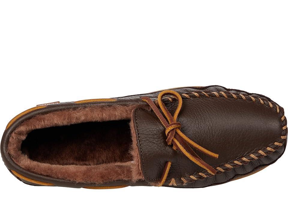 L.L.Bean Wicked Good Moosehide Slipper Moccasin (Chocolate) Men's Shoes Product Image