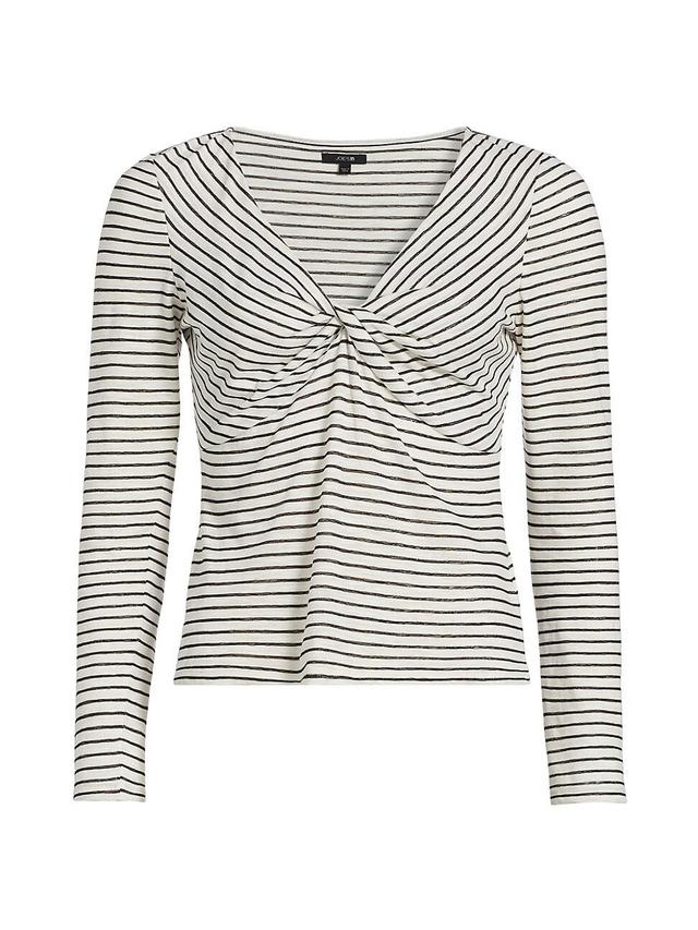 Womens The Ava Stripe Twist Long-Sleeve Top Product Image