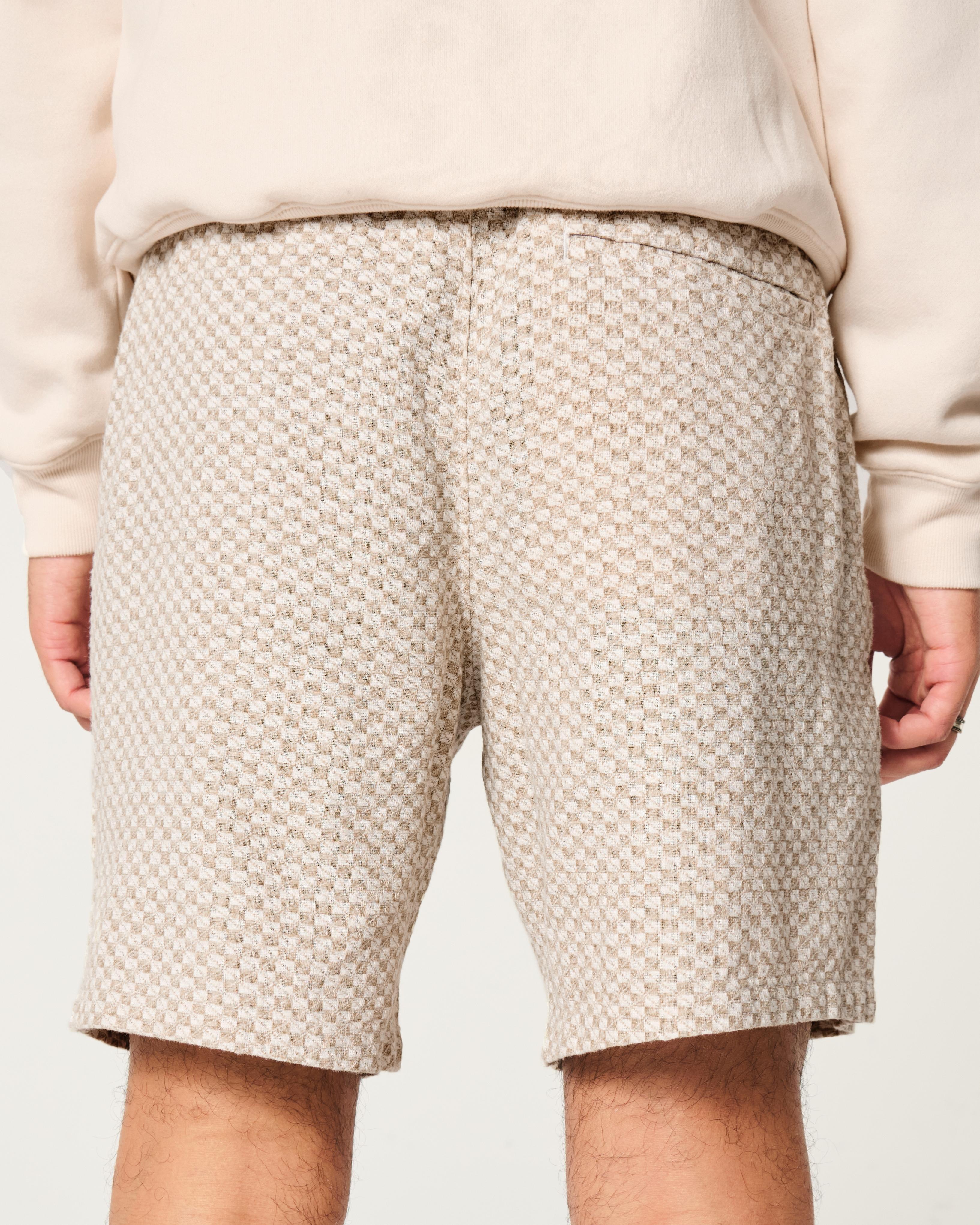 Flex-Waist Linen-Blend Pull-On Shorts 8” Product Image