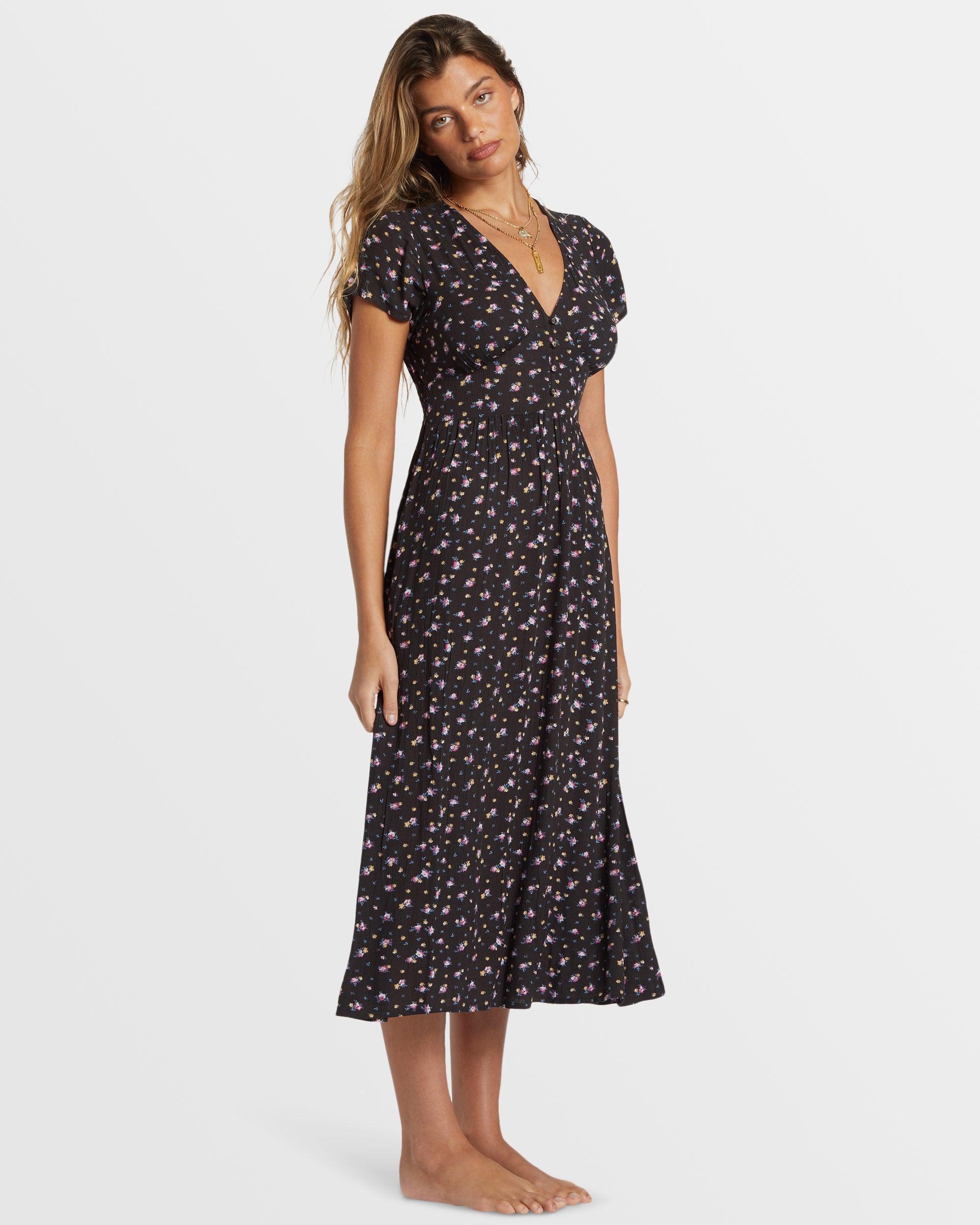 Morning Sky Midi Dress - Black Sands Female Product Image