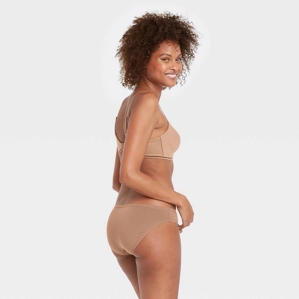 Women's Cotton Blend Bikini Underwear - Auden™ Caramel M Product Image