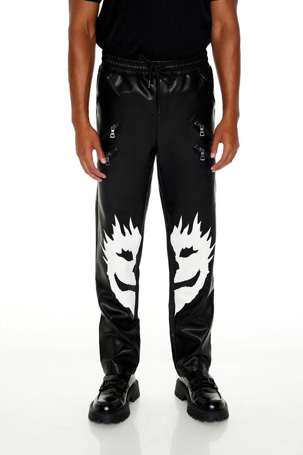 Split Face Faux Leather Pants | Forever 21 Product Image