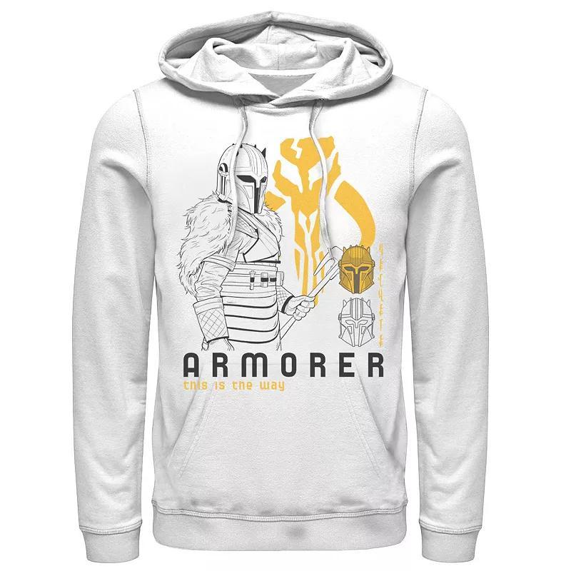 Mens Star Wars The Mandalorian Armorer Line Art Hoodie Product Image