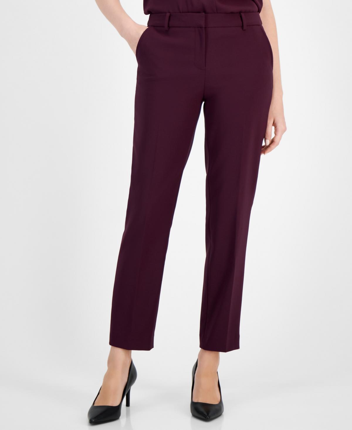 Anne Klein Womens Grace Mid Rise Straight-Leg Ankle Pants Product Image