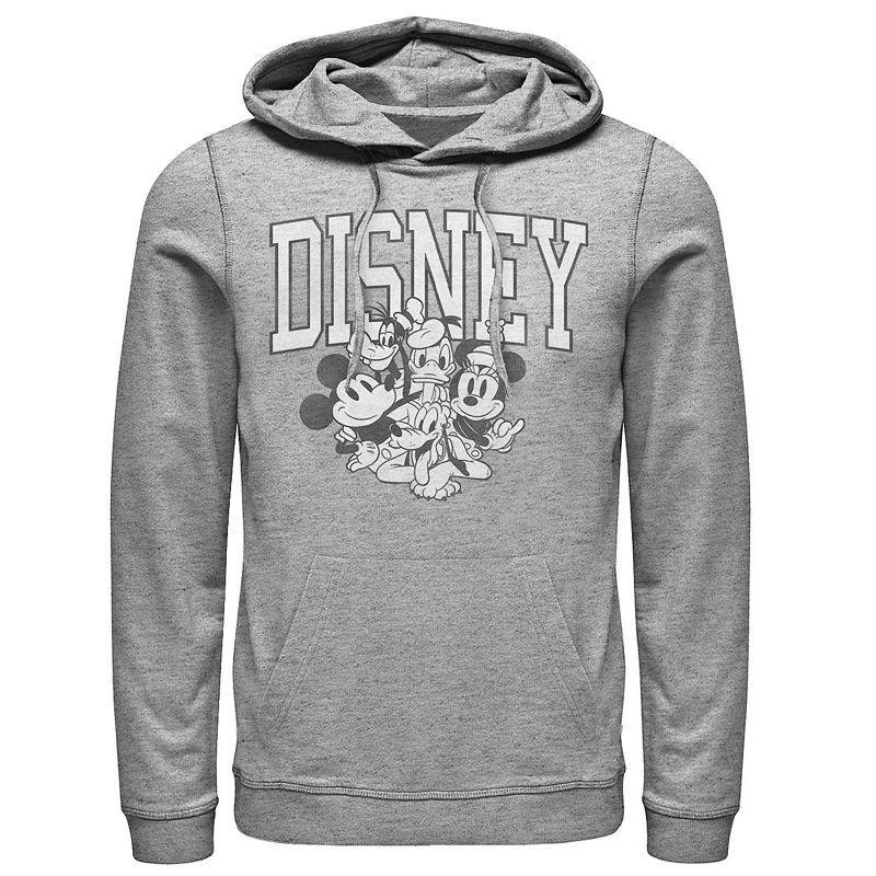 Disneys Mickey Mouse Mens Group Graphic Hoodie Athletic Grey Product Image