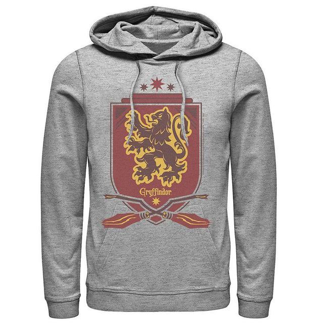 Mens Harry Potter Gryffindor Quidditch Shield Hoodie Athletic Grey Product Image