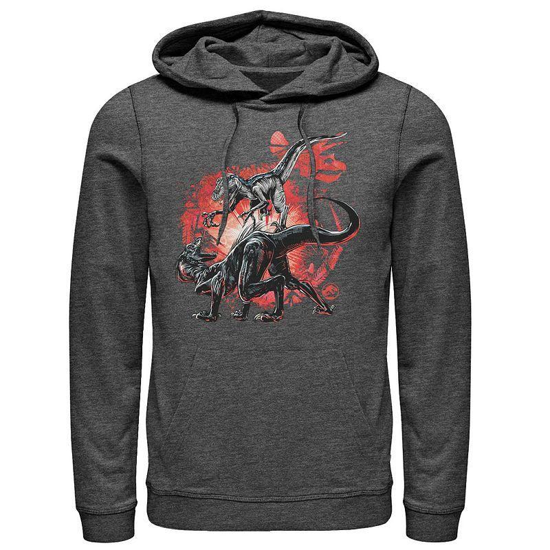 Mens Jurassic World Raptor Fight Portrait Hoodie Blue Product Image