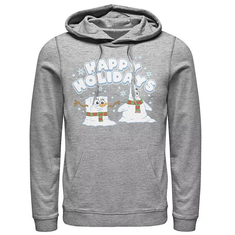 Mens Nickelodeon SpongeBob SquarePants Snowmen Happy Holidays Hoodie Product Image