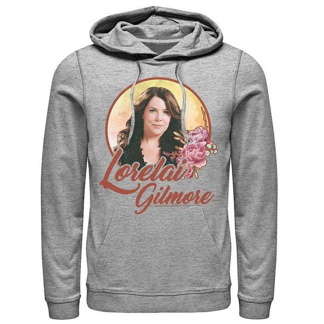 Mens Gilmore Girls Lorelai Gilmore Portrait Hoodie Athletic Grey Product Image