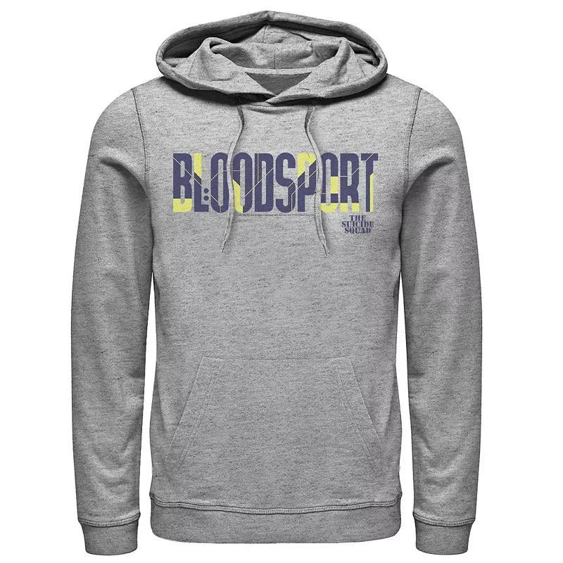 Mens The Suicide Squad Tall Bloodsport Logo Hoodie Athletic Grey Product Image