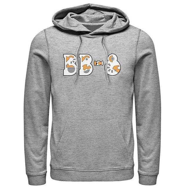 Mens Star Wars The Rise of Skywalker BB-8 Gear Pullover Hoodie Athletic Grey Product Image