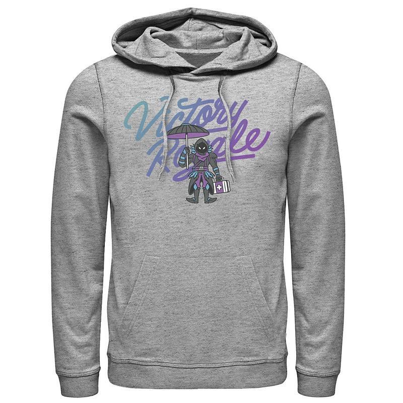 Mens Fortnite Raven Victory Royale Hoodie Athletic Grey Product Image