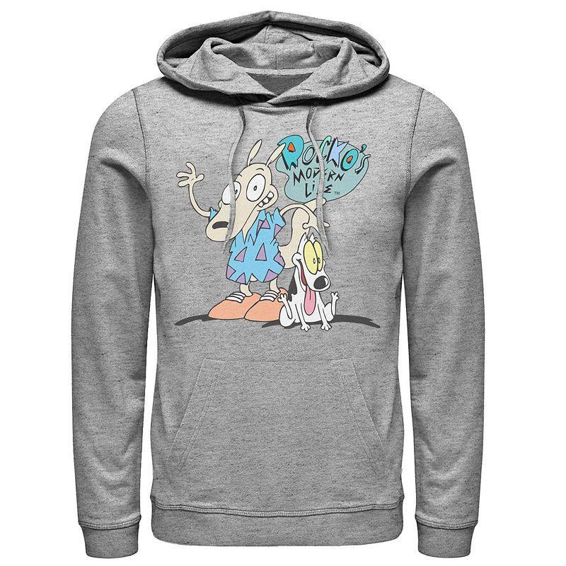 Mens Nickelodeon Rockos Modern Life Show Intro Hoodie Blue Product Image