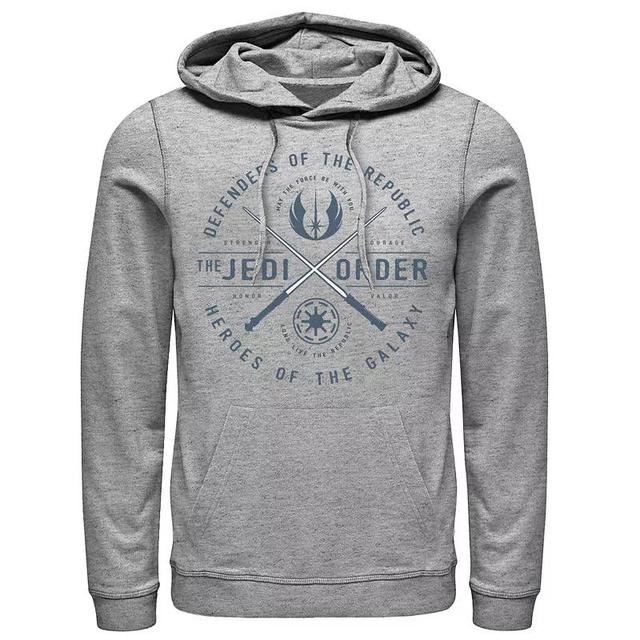 Mens Star Wars R2-D2 Watch Left Chest Hoodie Athletic Grey Product Image