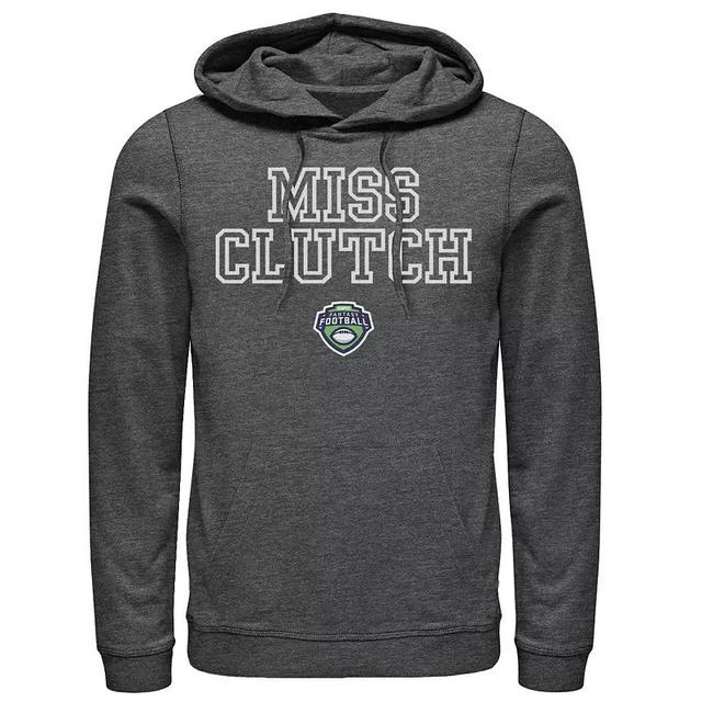 Mens ESPN Miss Clutch White Text Logo Hoodie Grey Heather Product Image