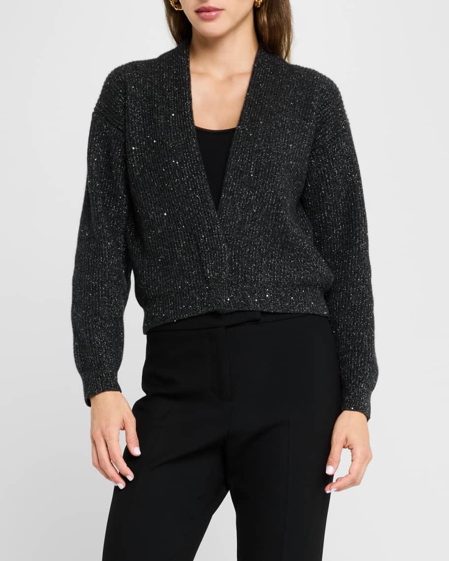 Shimmer Sequin-Embellished Cardigan Product Image