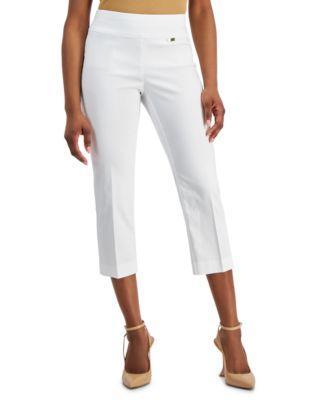 Petite Mid-Rise Straight-Leg Capri Pants, Created for Macy's Product Image