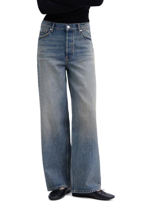 Mango Womens High-Waist Wide Leg Jeans Product Image