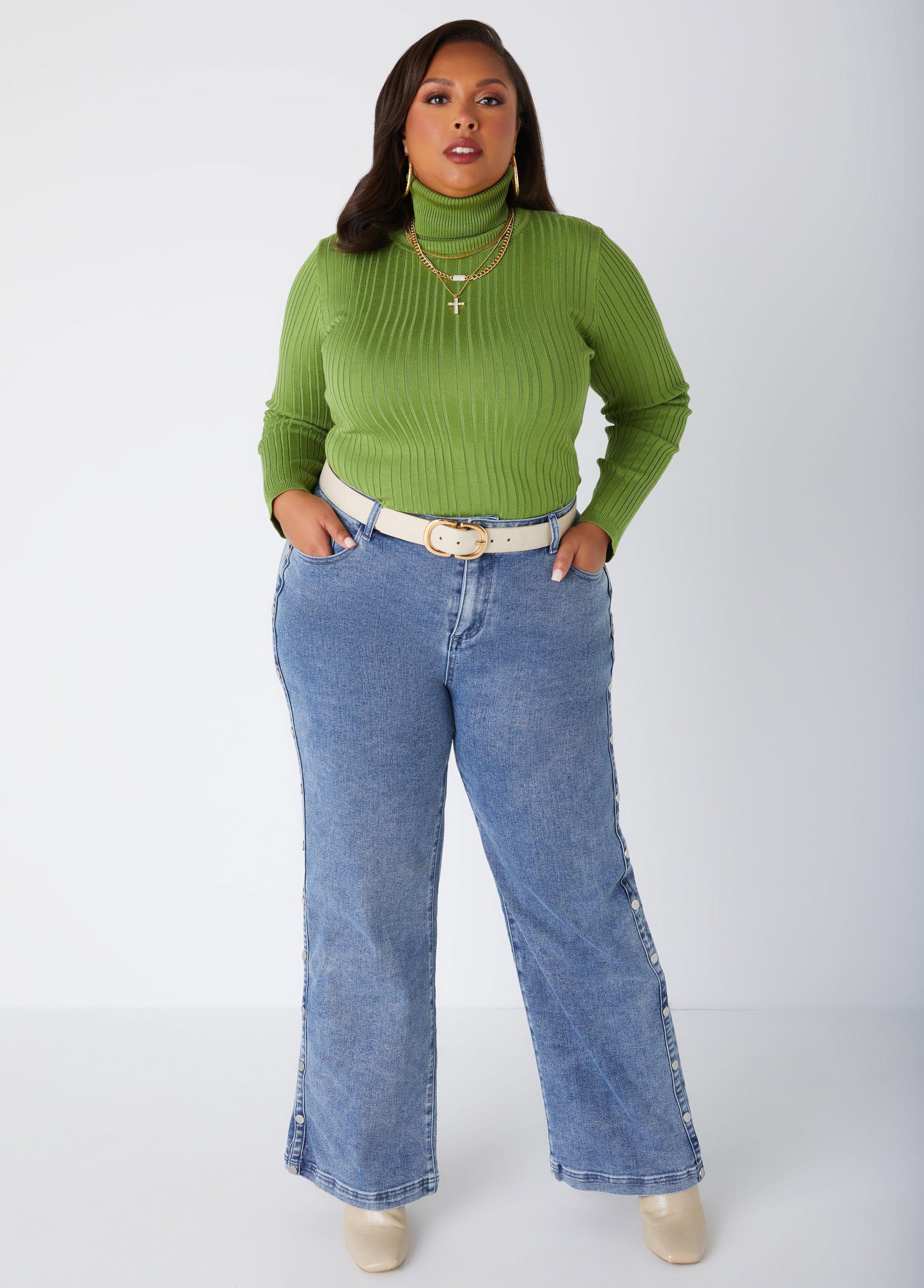 Studded Wide Leg Jeans Product Image