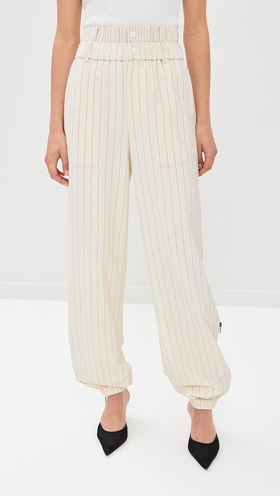 Monse Pinstripe Wool Suiting Zipper Pants | Shopbop Product Image