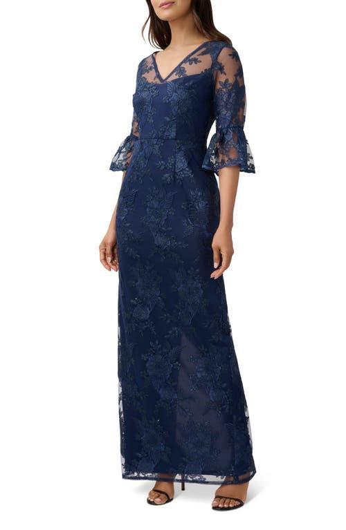 Adrianna Papell Sequin Floral Embroidered Gown Product Image