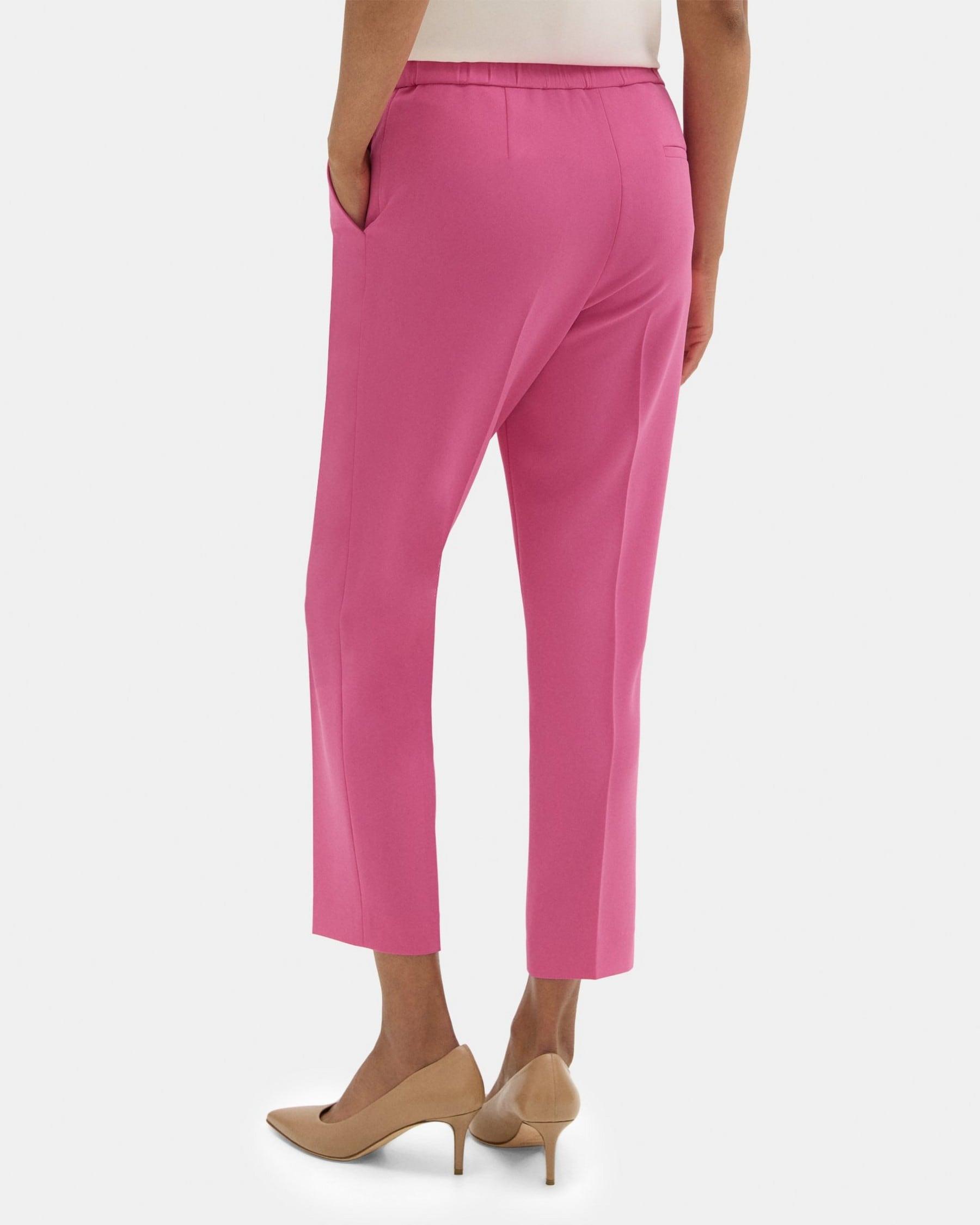 Cropped Slim Pull-On Pant in Crepe Product Image