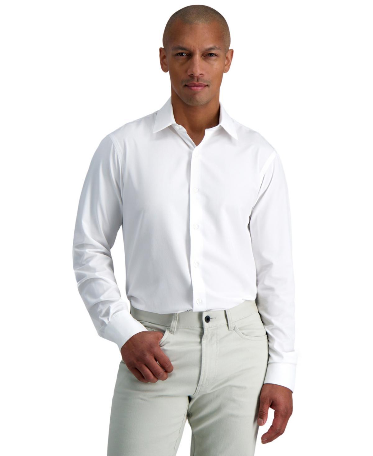 Mens Haggar Smart Wash Slim Fit Wrinkle Free Dress Shirt Product Image