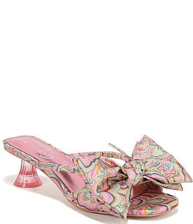 Circus NY by Sam Edelman Natalina Printed Fabric Butterfly Bow Slide Sandals Product Image