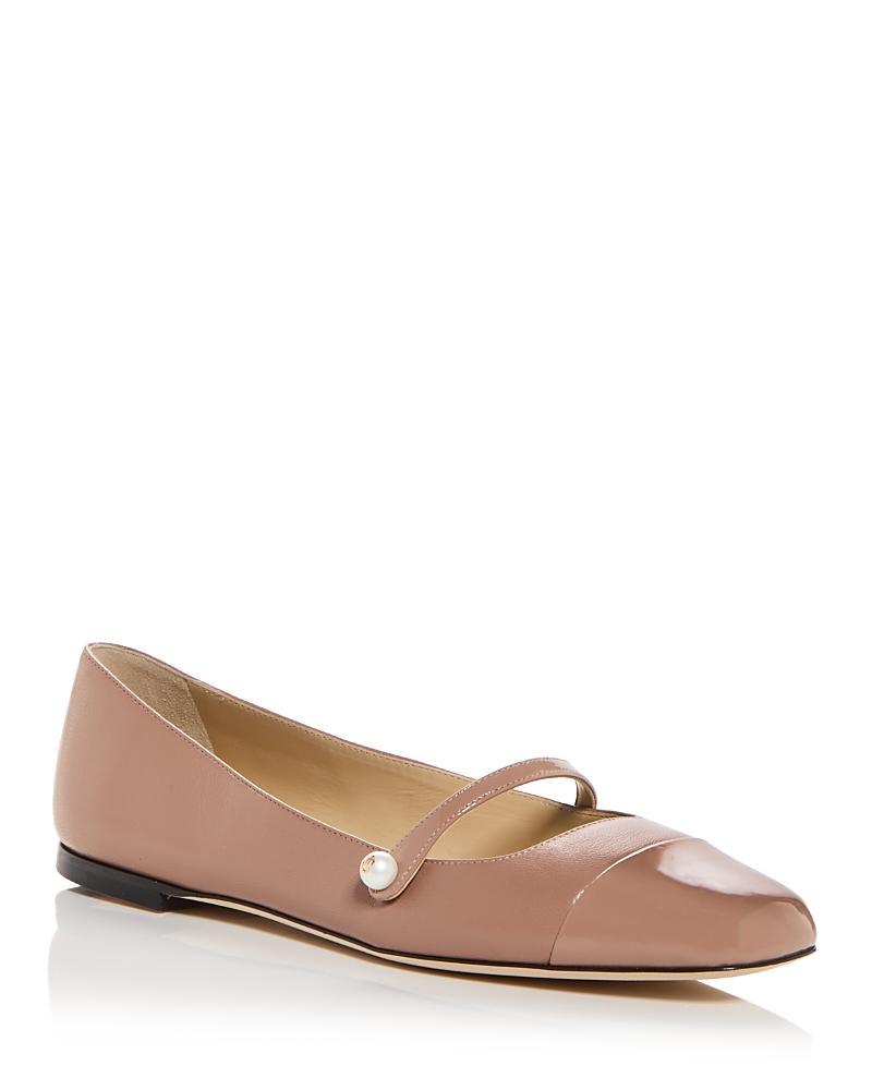 Jimmy Choo Womens Elisa Cap Toe Ballet Flats Product Image