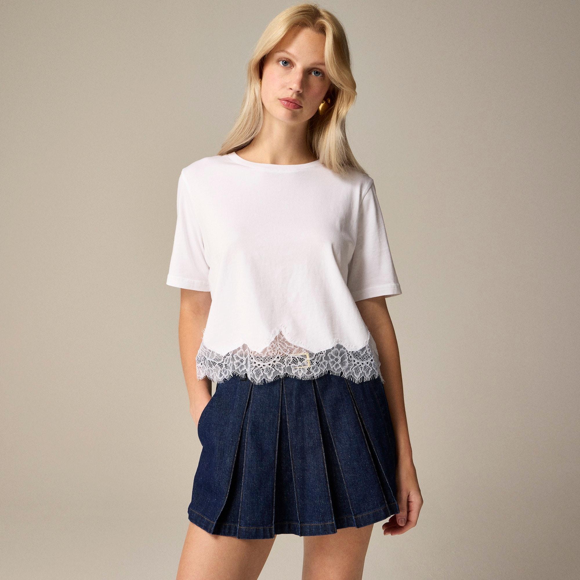 Lace-trim T-shirt Product Image