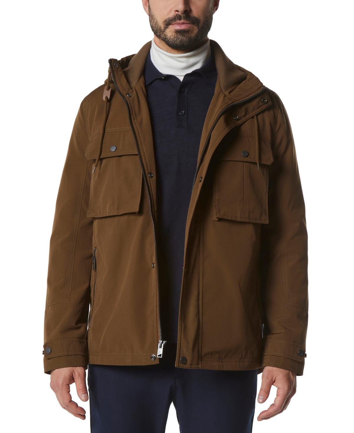 Andrew Marc Zenith Waxed Hooded Shirt Jacket Product Image