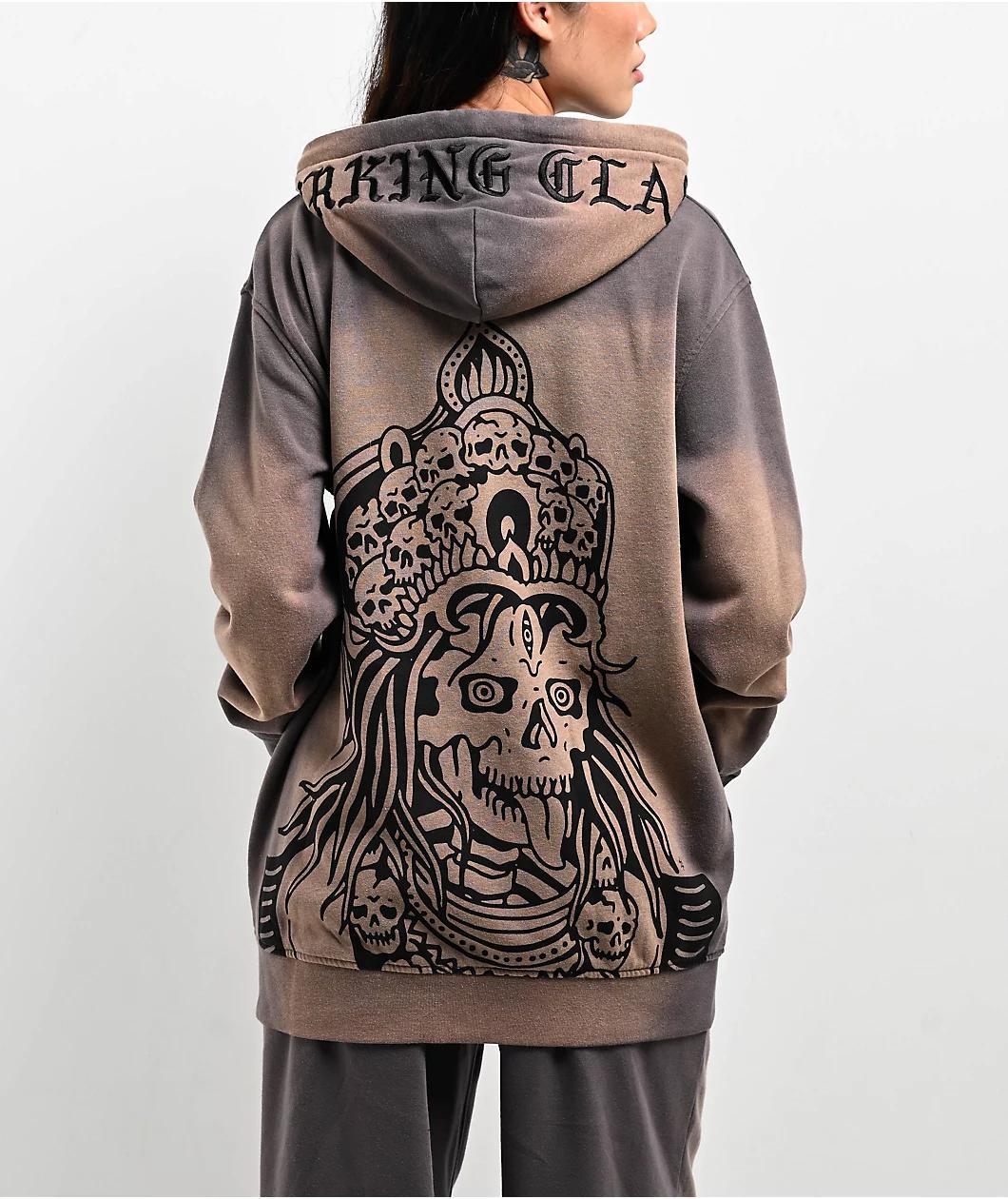 Lurking Class by Sketchy Tank Slither Grey Zip Hoodie Product Image