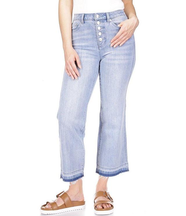 Michael Kors Stretch Denim High Rise Cropped Flare Leg Jean Product Image