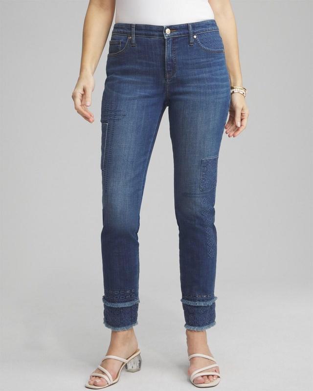 Girlfriend Double Fray Ankle Jeans Product Image