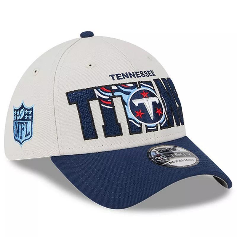 Mens New Era Stone/Navy Tennessee Titans 2023 NFL Draft 39THIRTY Flex Hat Product Image