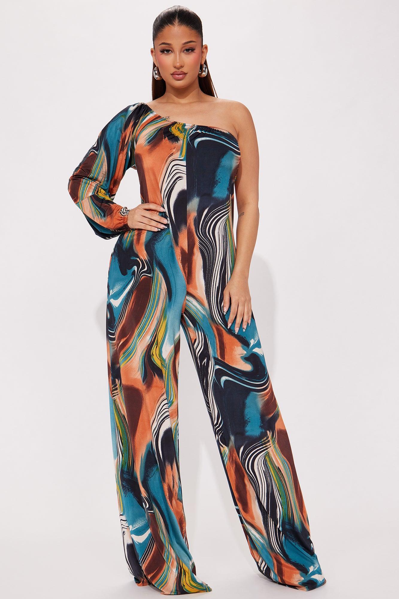 Art Of Love Jumpsuit - Black/Blue Product Image