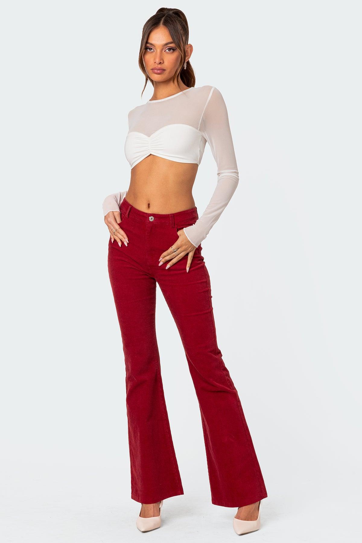 Night Out Sheer Crop Top Product Image