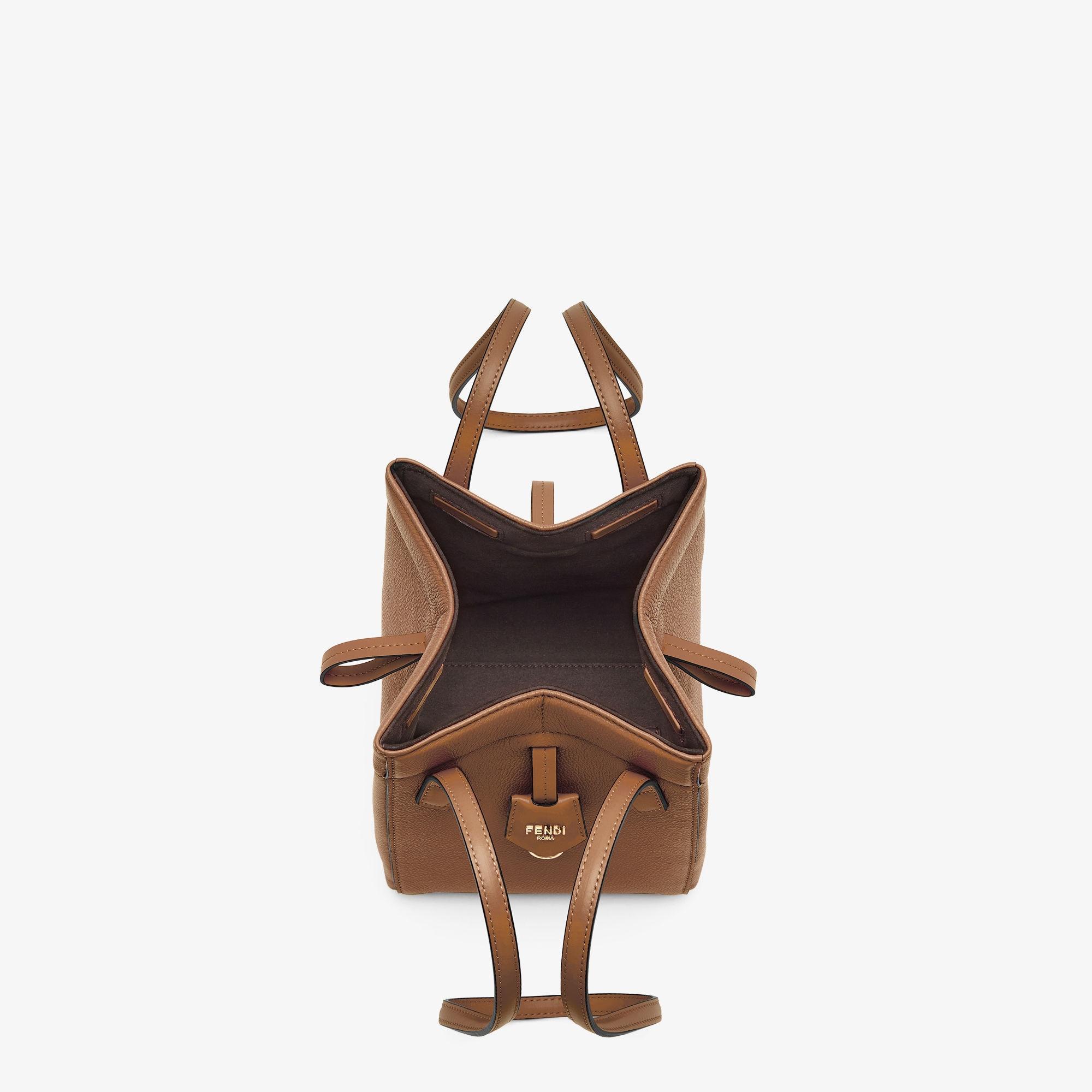 Fendi Origami MiniBrown leather mini bag that can be transformed Product Image