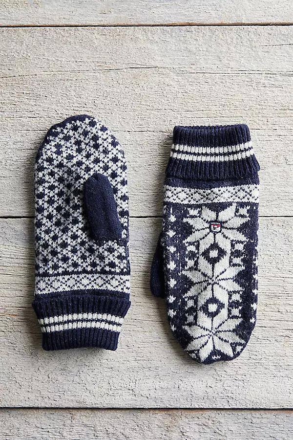 Womens Nordic Snowflake Mittens Product Image