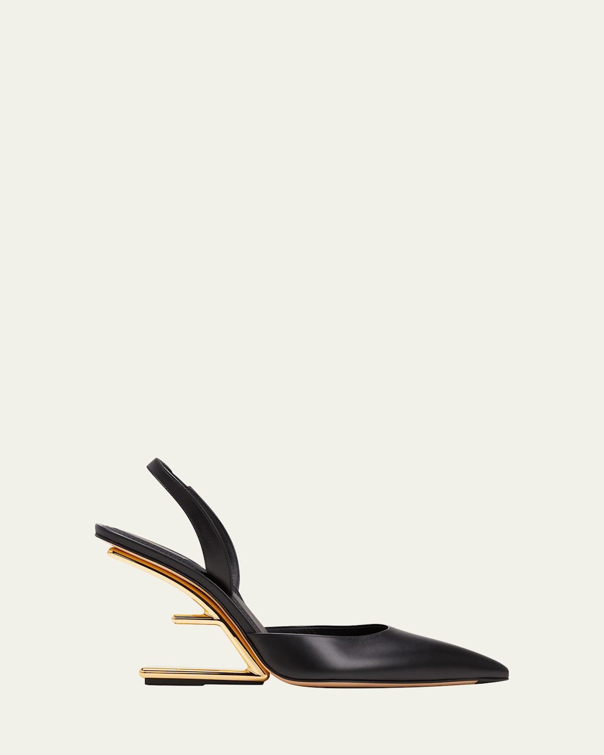 Vitello Leather Slingback Pumps Product Image