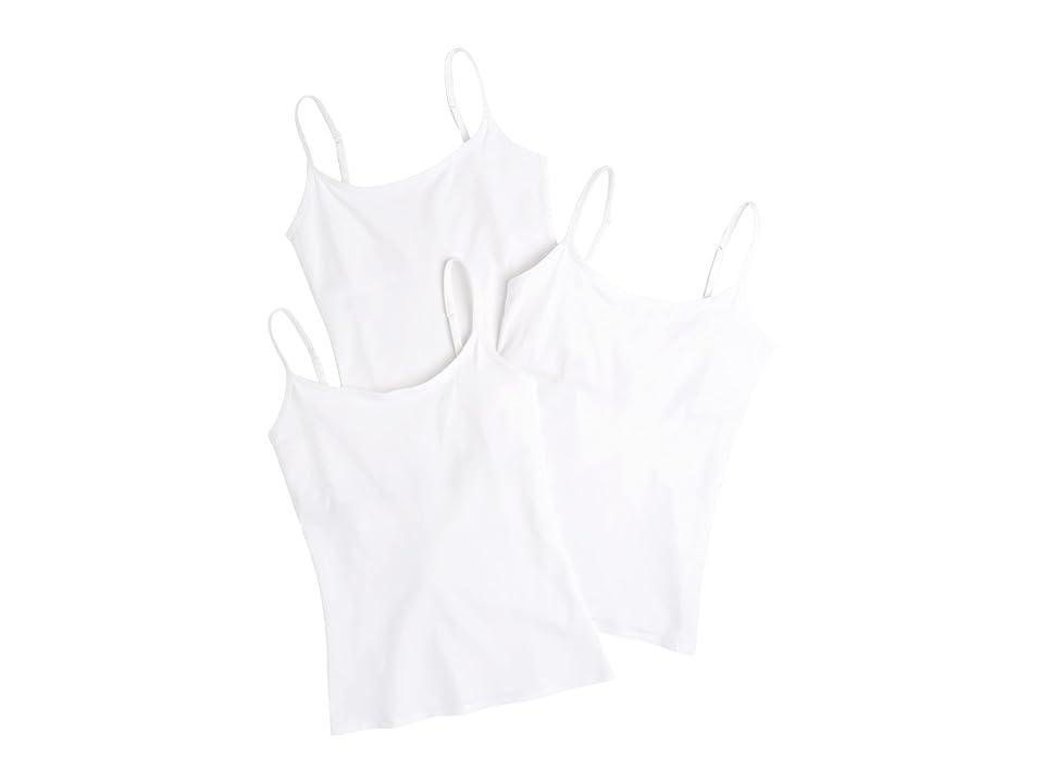 Womens White Everyday Shelf Bra Camisole 3-Pack XS Product Image