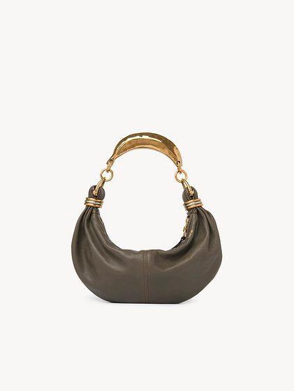 Small Bracelet hobo Bag in grained leather Product Image