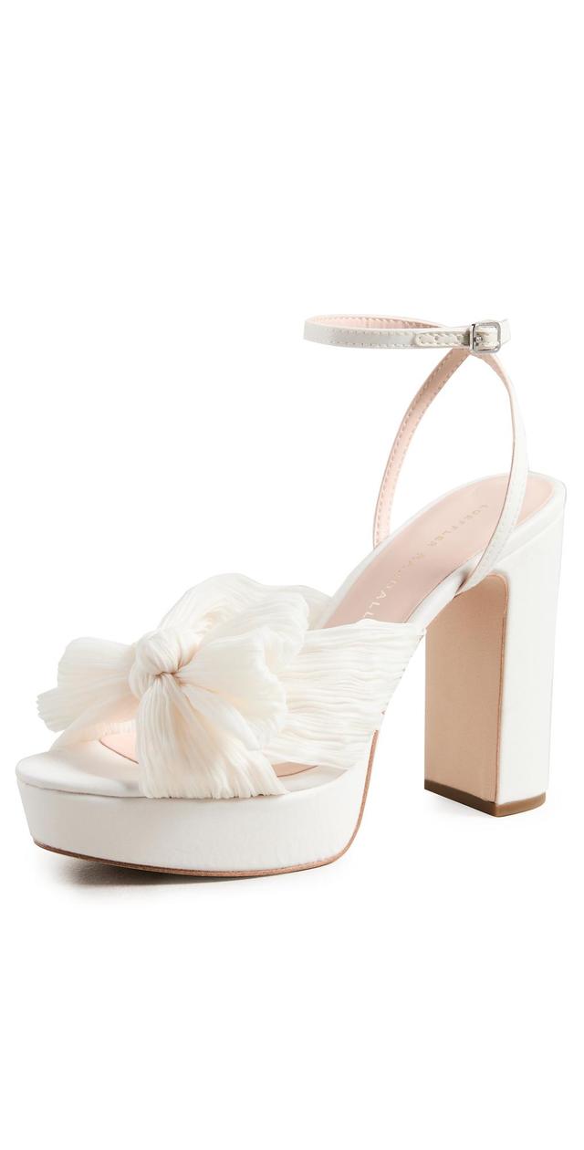 Loeffler Randall Natalia Platform Pleated Bow Sandals Product Image